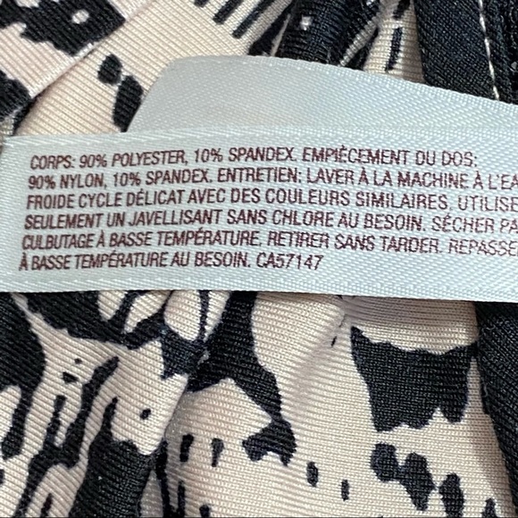 GILLIGAN O’MALLEY lace back gathered front silky print pj lounge knit top M - Picture 9 of 9